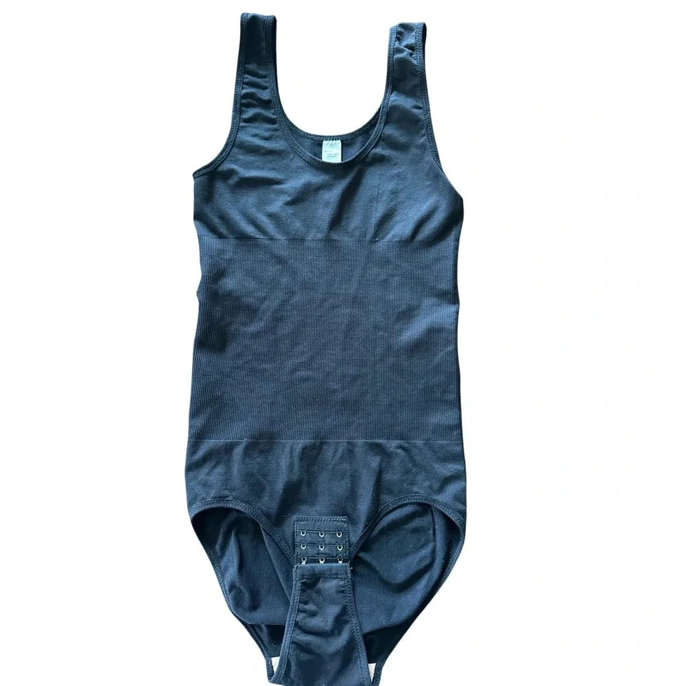 Black Seamless‎ Compression Bodysuit Tummy Control Shapewear Tank Top ML